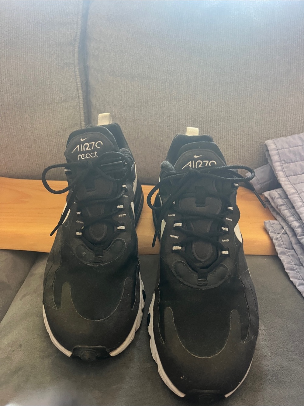 Nike Air270 React Men's Black and White Sneakers